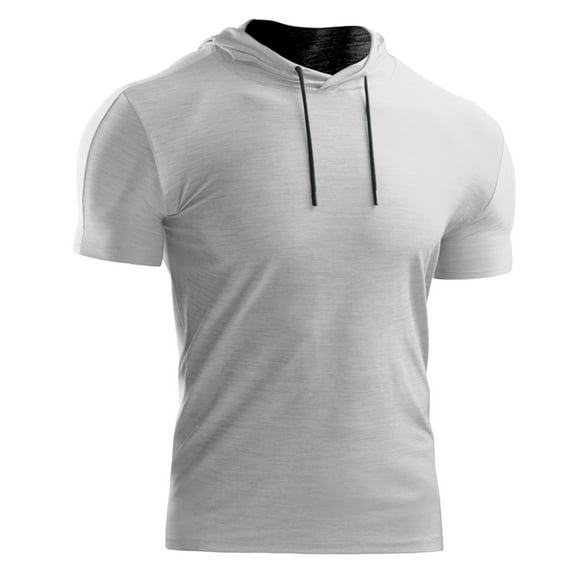 Zylarhe Men's Summer Plus Plus Size Loose Sport Hooded Half Sleeved Hoodie Hoodie Blankets