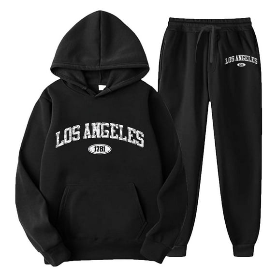Zylarhe Men's Tracksuit 2 Piece Casual Long Sleeved Letterprint Tracksuit Hoodie And Pants Boys 3 Colors Suit