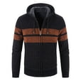 thumbnail image 1 of Zylarhe Men's Winter Long Sleeved Plus Velvet Hooded Sweater Cardigan Jacket Hoodie Zip up, 1 of 5