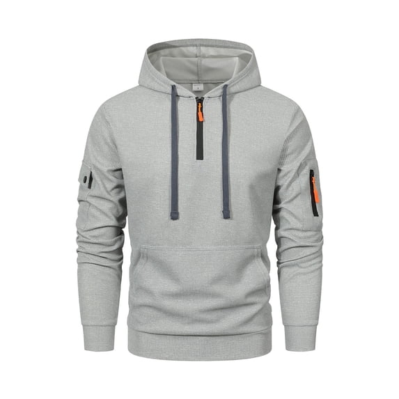 Zylarhe Men's Zip Up Hoodie Casual Pullover Sweatshirt For Winter Outdoor Streetwear Comfortable Soft Lightweight Warm Jacket Big And Tall for Men Hoodies