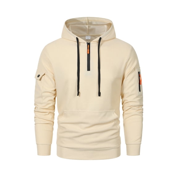 Zylarhe Men's Zip Up Hoodie Casual Pullover Sweatshirt For Winter Outdoor Streetwear Comfortable Soft Lightweight Warm Jacket Big And Tall for Men Hoodies