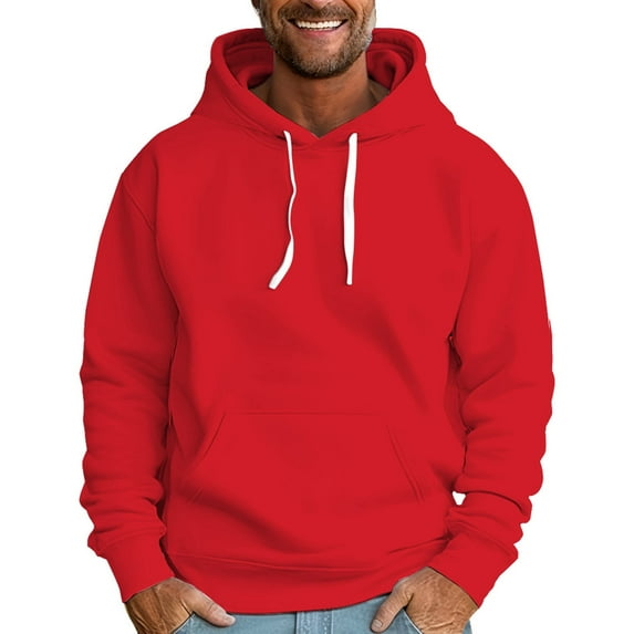 Zylarhe Mens Autumn And Winter Letter Oversize Loose Hooded No Pocket Pullover Sweater Top Blouse Coat Cropped Hoodie