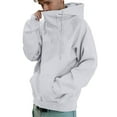 thumbnail image 1 of Zylarhe Mens Autumn And Winter Loose Turtleneck Hoodie Men Hooded Couple Hoodie Coat Hoodie, 1 of 8