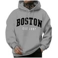 thumbnail image 1 of Zylarhe Mens Fashion Leisure 3D Digital Printing Print Hooded Pullover Long Sleeve Hooded Sweater Top Overs for Men, 1 of 4