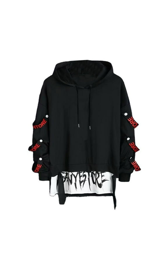 Mens Hoodie Fashion Pullover Letter Print Tracksuit Techwear Casual Coat Hop Sweatshirt Custom Hoodies for Men