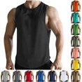 thumbnail image 1 of Zylarhe Mens Summer Sports Fitness Basketball Training Vest Sleeveless Exercise Mesh Quick Drying Running Gym Shirt Black XL, 1 of 7