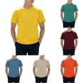 thumbnail image 1 of Zylarhe Mens Tshirt, Men Casual Short Sleeve T Shirt Adult Summer Spring Breathable Blend Everyday Top Yellow XS, 1 of 4