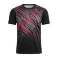 thumbnail image 1 of Zylarhe Mens Tshirts, Athletic Workout Shirt For Wicking Fitness Training Tee With Comfort Stretch Mens Large Shirts Wine XXL, 1 of 3