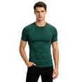 thumbnail image 1 of Zylarhe Mens Tshirts, Compression Workout Shirt For Wicking Athletic Top Gym Running Fitness Training Tee With Stretch And Breathable Big And Tall T Shirts for Men 3xlt Dark Gray S, 1 of 4