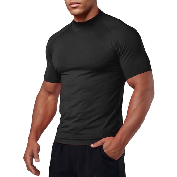 Zylarhe Mens Tshirts, Workout T Shirt Lightweight Breathable Athletic Tee For Gym Running And Large Shirts for Men Black XL
