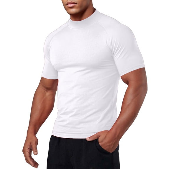Zylarhe Mens Tshirts, Workout T Shirt Lightweight Breathable Athletic Tee For Gym Running And Large Shirts for Men White S