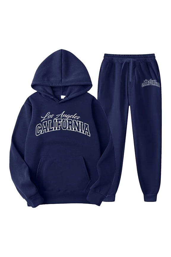 Sweat Suits For Men Letter Printing Long Sleeve Sweatsuits Hoodie And Pants Regular Fit Suits for Men