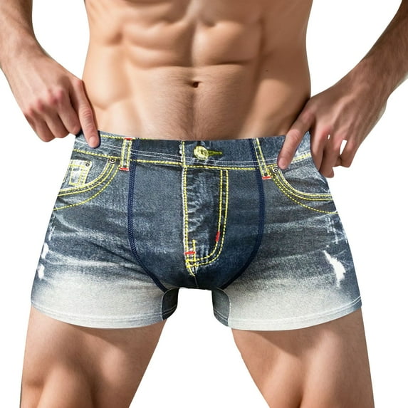 Zylarhe Wasite Mid Underwear Briefs Printed Casual Breathable Underwear Men's Men's underwear Men Brief Men