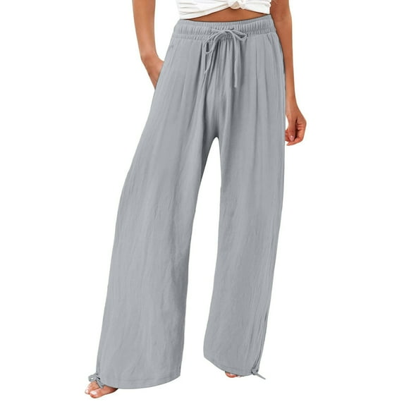 Zylarhe Women's Pants 2025 Women's Stretch Casual Pants Breathable Quick Drying Elastic Waist Lightweight Comfortable Drawstring Beach Shorts