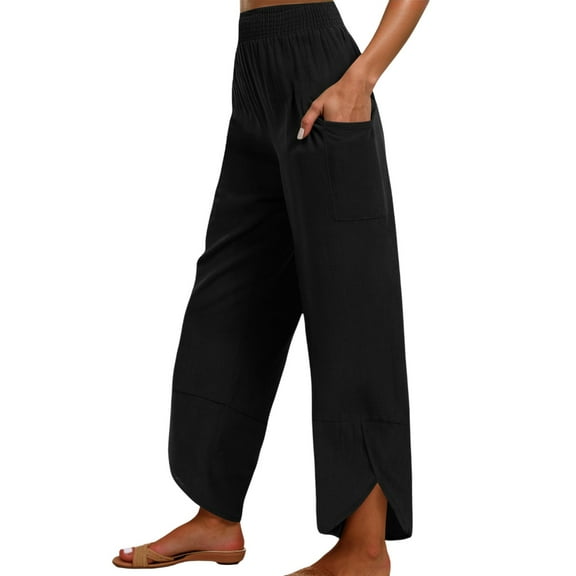 Zylarhe Women's Pants Women's Casual Loose Fit Cargo Pants High Waisted Comfortable Streetwear Joggers Trendy Wide Leg Trousers Soft Breathable Fabric for Everyday Wear