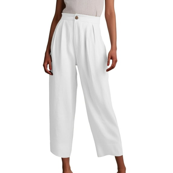 Zylarhe Women's Pants Women's Casual Yoga Pants Elastic Waist Comfortable Stretchy Soft Trousers with Pockets for Everyday Wear