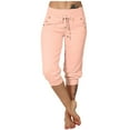 thumbnail image 1 of Zylarhe Women's Pants Women's Casual Yoga Pants with Pockets Stretchy Comfortable Elastic Waistband Lightweight Breathable Trousers for Workout Travel, 1 of 6