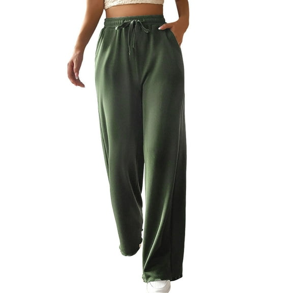 Zylarhe Women's Pants Women's Comfortable Loose Fit Wide Leg Casual Pants Soft Breathable Fabric Stylish Daily Wear Elegant Design