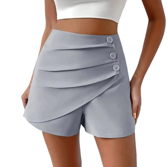 Zylarhe Women's Pants Women's Comfortable Stretch Pull On Straight Leg Casual Pants with Button Pockets for Daily Wear Versatile Pure Color