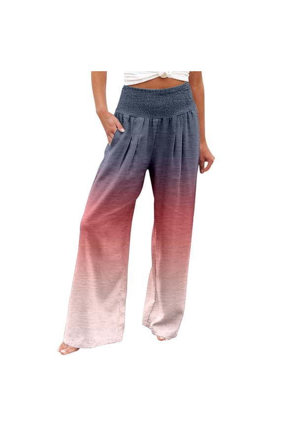 Women's Pants Women's Stretchy Comfortable Casual Pants Elastic Waist Soft Trousers Lightweight Breathable Everyday Wear