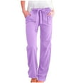 thumbnail image 1 of Zylarhe Women's Pants Women's Stretchy Elastic Waist Casual Pants Soft Comfortable Loose Fit Trousers for Daily Wear and Workout, 1 of 7