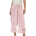 thumbnail image 1 of Zylarhe Women's Pants Women's Stylish Lace Up Hollow Out Casual Pajama Set Mid Length Comfortable Pants for Relaxation, 1 of 4