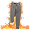 thumbnail image 1 of Zylarhe Women's Pants Women's Velvet Winter Casual Pants Warm Soft Solid Trousers with Pockets Long Plus Size Comfortable, 1 of 4