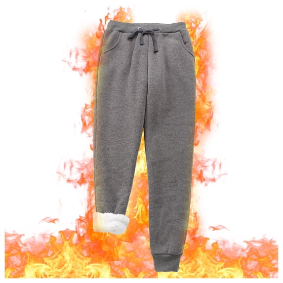 Zylarhe Women's Pants Women's Velvet Winter Casual Pants Warm Soft Solid Trousers with Pockets Long Plus Size Comfortable