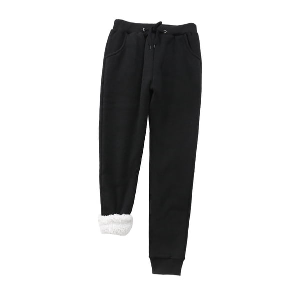 Zylarhe Women's Pants Women's Velvet Winter Casual Pants Warm Soft Solid Trousers with Pockets Long Plus Size Comfortable