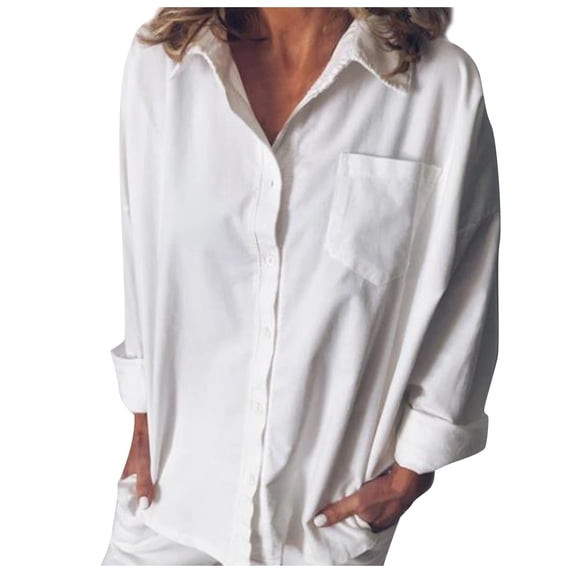 Zylarhe Womens T Shirts Classic Wild Loose Fit Long Sleeve Women's T-Shirt Comfortable Casual Solid Color Top for Female Stylish Everyday Wear