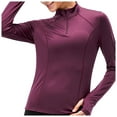 thumbnail image 1 of Zylarhe Womens T Shirts Women's Slim Fit Yoga Long Sleeve T-Shirt for Running Fitness Quick Drying Breathable Workout Activewear Top, 1 of 9
