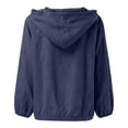thumbnail image 1 of Zylarhe Womens T Shirts Women's Soft Hooded Cardigan Casual Long Sleeve Button Front Lightweight Comfortable Versatile Layering Piece for Everyday Wear, 1 of 8