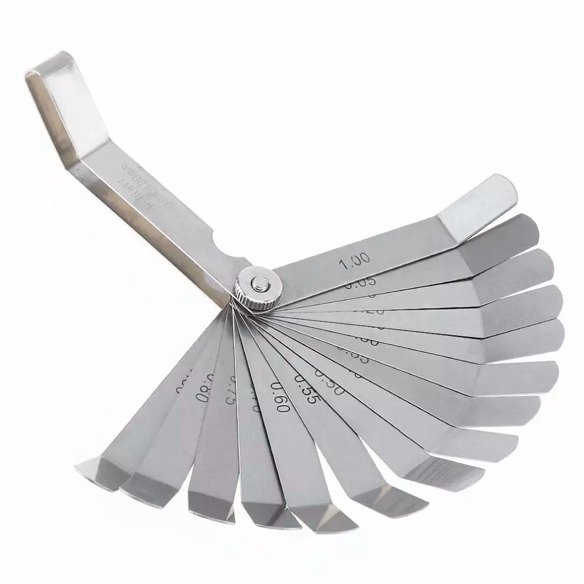 Zyler - 0.05 - 1Mm Curved Feeler Gauge 16 Blades Stainless Steel Metric Filled Us