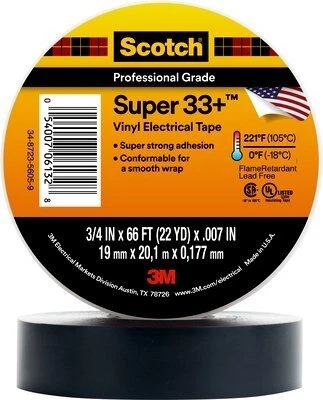 Zyler - 3M Company Super 33 Plus Electrical Tape, 3/4-Inch X 44-Feet