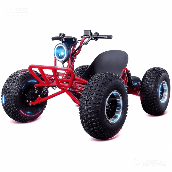 Zyliathor 48V 1500W Electric Off-Road Kart, 10.4Ah Battery, 3-Speed + Reverse, 19x7-8 Tires, Hydraulic Disc Brake, 12 mi Range