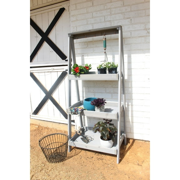 Zylina Portside Garden Storage with Hooks, 27" x 17" x 60"