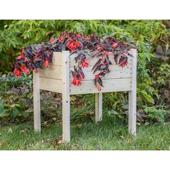 Zylina Raised Elevated Wood Garden Planter Collection - 22"(L) x 22"(W) x 26"(H)