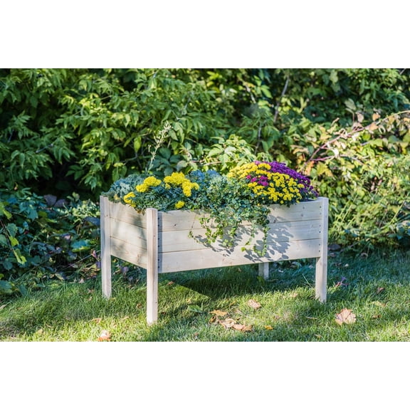Zylina Raised Elevated Wood Garden Planter Collection - 38"(L) x 24"(W) x 22"(H)