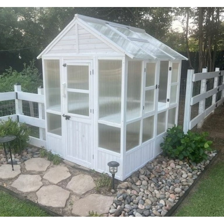 Zylina Superior Wood Green House with Window and Roof Panels, 84in x 72in x 72in Zylina Superior Wood Green House with Window and Roof Panels, 84in x 72in x 72in