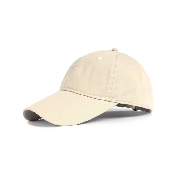 Zylioo 100% Cotton Long Brim Baseball Cap Hat,Low Profile Work Hats for Big Heads,Plain Solid Golf Cap