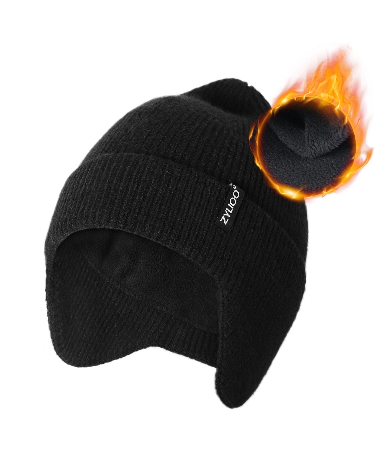 Zylioo 2XL Oversized Beanie Hats with Ear Flaps Winter Knit Ear