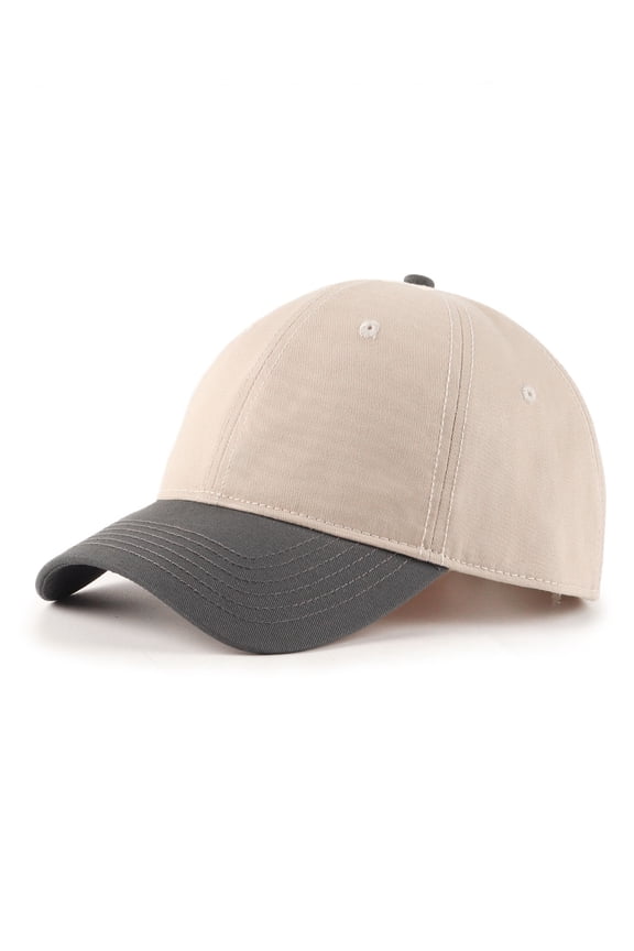 Extra Large Ball Cap, Low Profile Dad Hat for Big Heads, 2-Tone 6-Panel 100% Cotton Adjustable Golf Cap