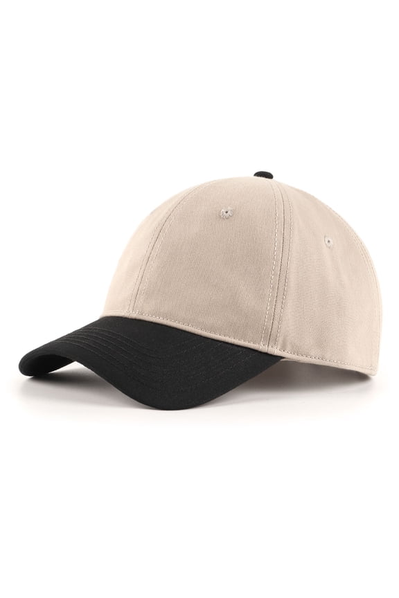 Extra Large Baseball Cap for Big Heads, Low Profile Dad Hat, 2-Tone 6-Panel 100% Cotton Golf Cap