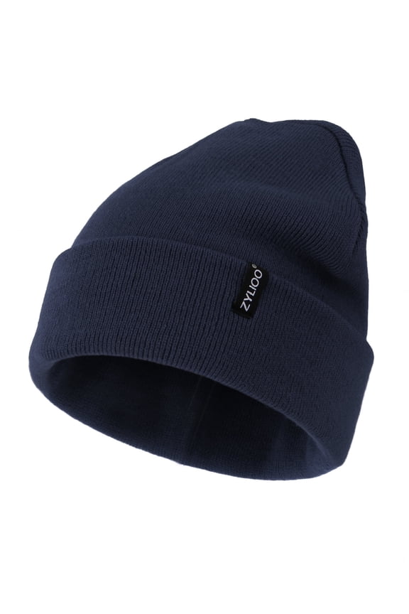 Large Men's Skullies & Beanies,Knit Stocking Hats For Big Heads,Cuffed Skull Caps,Large Stretchy Warm Hat