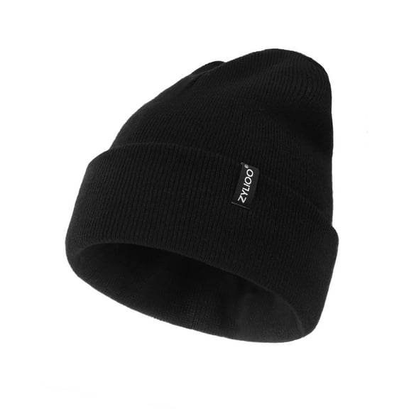 Zylioo Large Mens Beanie Hats For Winter, Knitted Stocking Hats For Big Heads,Cuffed Skull Caps,Large Stretchy Warm Hat