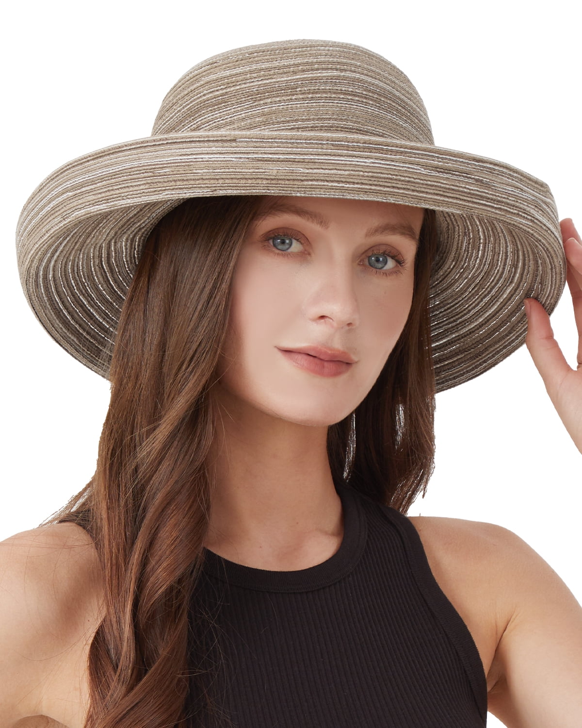 Zylioo Straw Beach Sun Hats for Women UPF 50+ UV Sun 