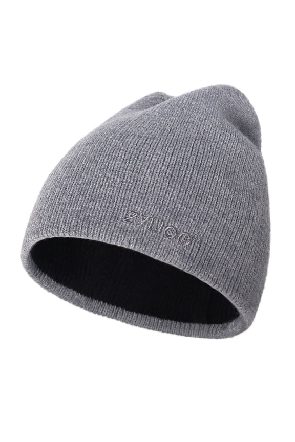 XXL Men's Reversible Beanie,Oversized Winter Knit Hat Warm Ribble Skull Cap,Plus Size Women Windproof Watch Hat