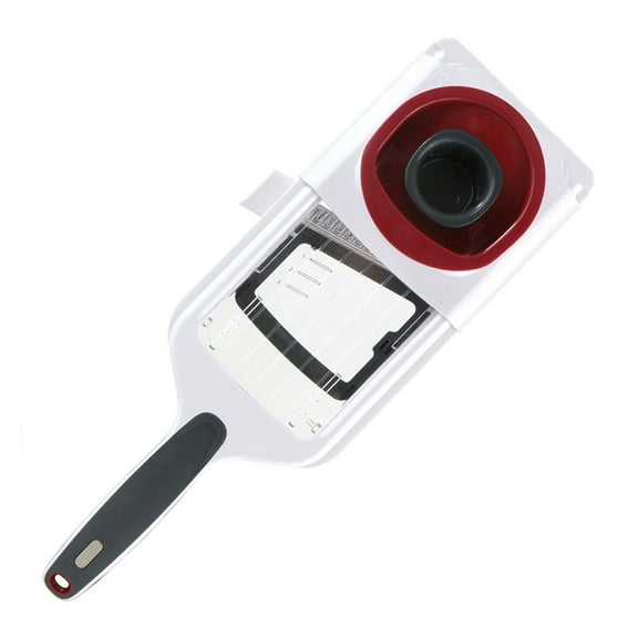 Zyliss 2-in-1 Easy Control Handheld Vegetable Slicer and Mandoline Stainless Steel, Red/White