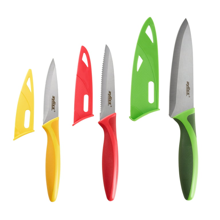 Zyliss 3pc Stainless Steel Knife Set Yellow/red/green : Target