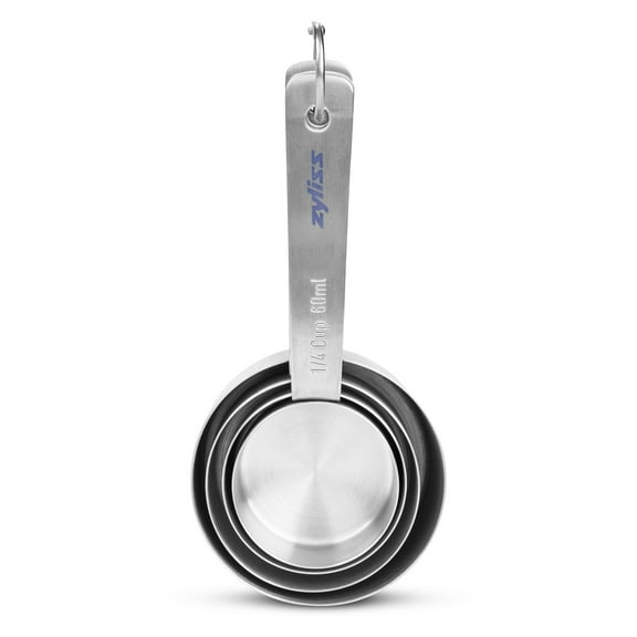 Zyliss Bakeware Premium Stainless Steel Measuring Cups, Set of 4 Silver
